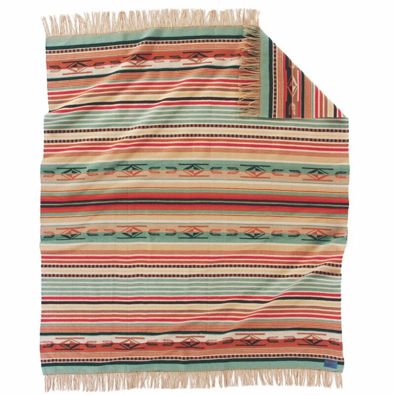 Jacquard-Fringed-Throw-Chimayo-Coral-ZF646-50694 Custom Jacquard Fringed Throw