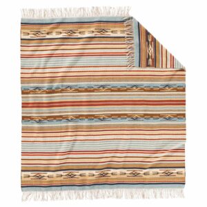 Custom Jacquard Fringed Throw